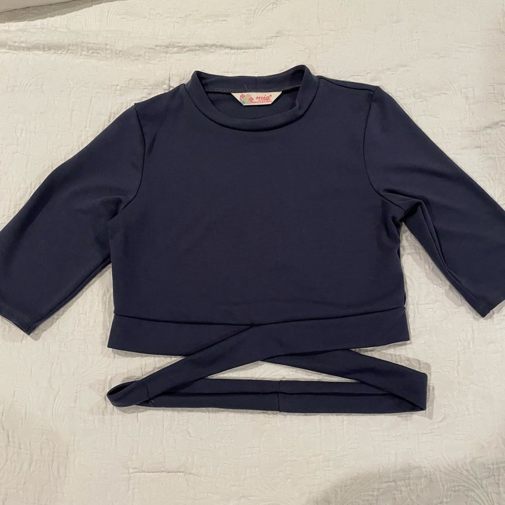 3/4 sleeve crop top